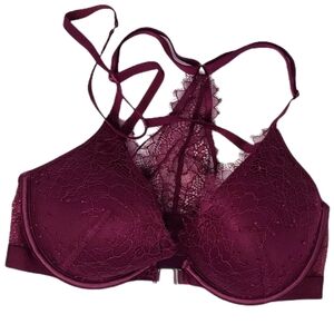 Victoria's Secret Velvet Very Sexy Plunge 32D Purp
